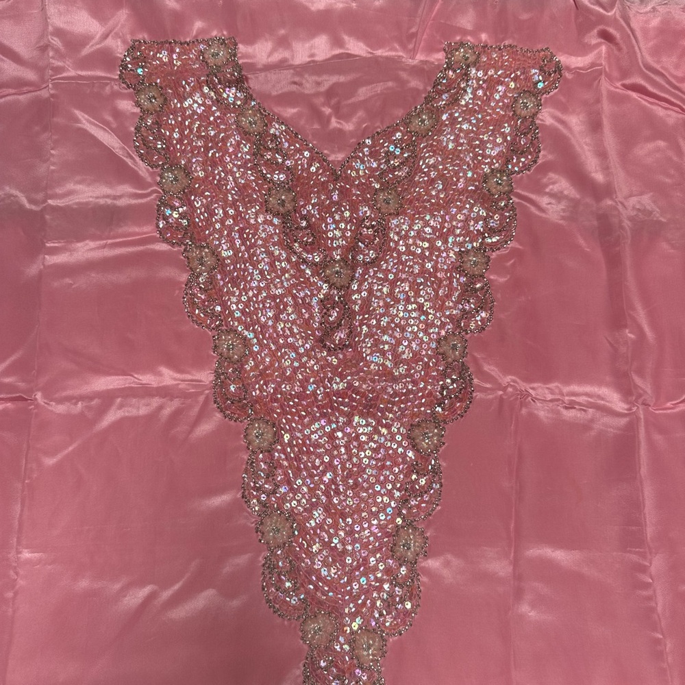 Sari ,Sateen beaded fabric to make kaftan dress